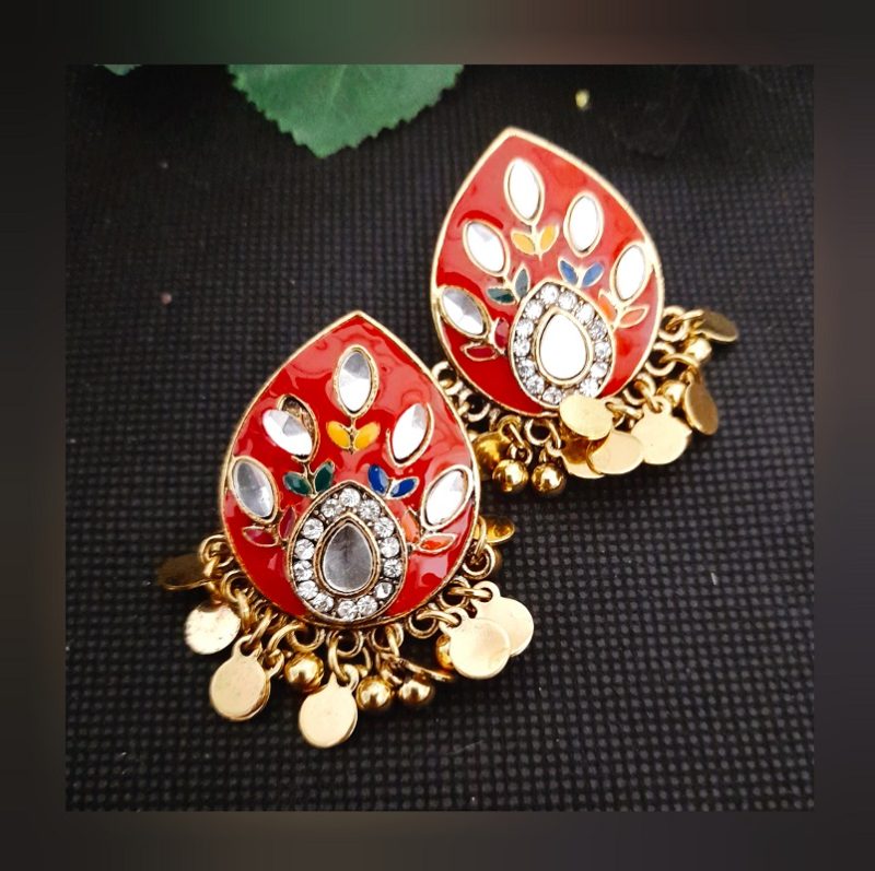 Indian Kundan Earrings - Image 3